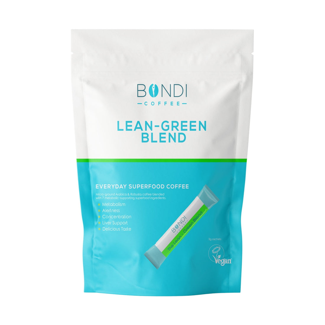 Bondi Coffee Lean-Green Superfood Blend - 7 Sachets - Bondi Coffee